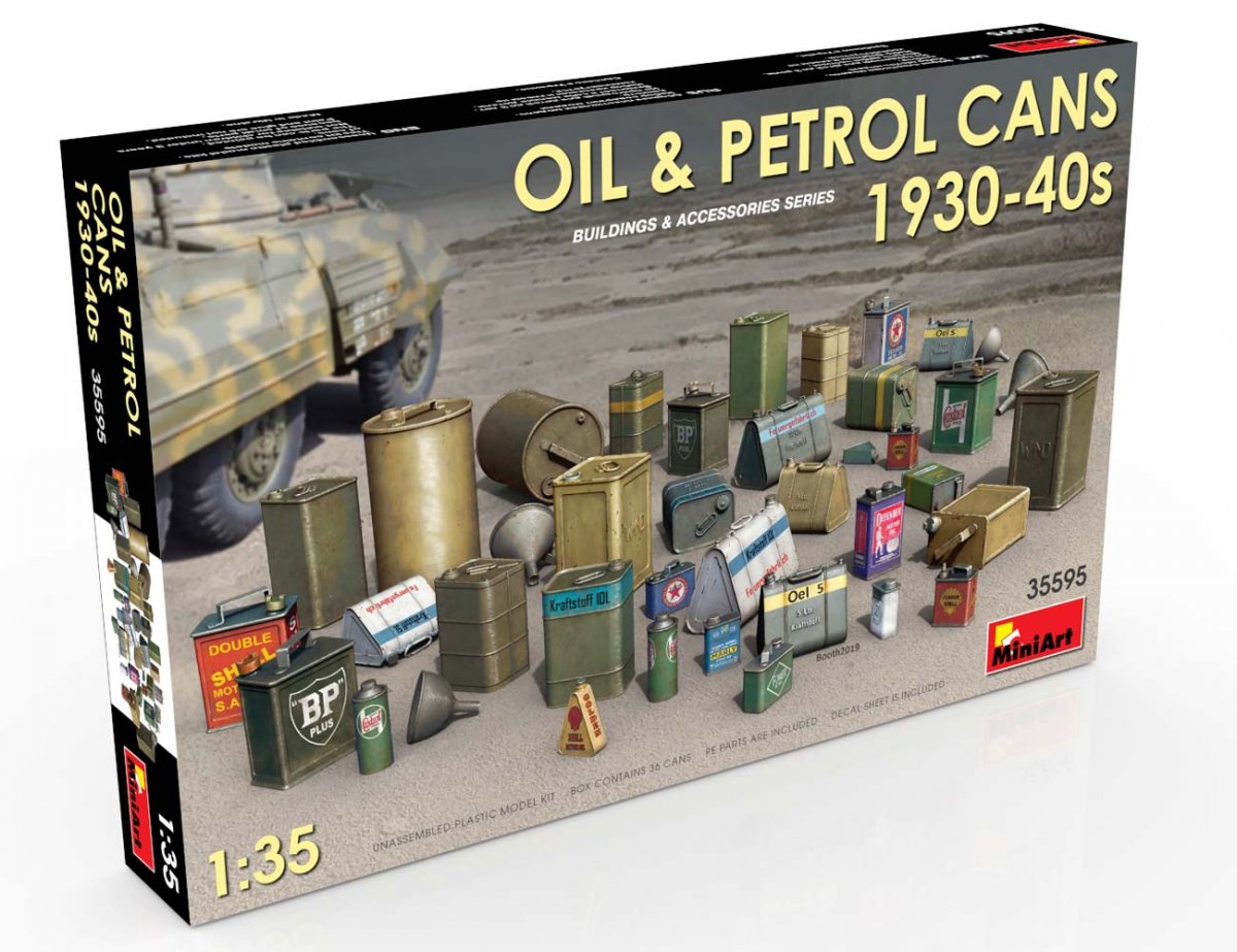 MiniArt 35595 OIL &amp;amp; PETROL CANS 1930-40s 1/35 – immagine 2