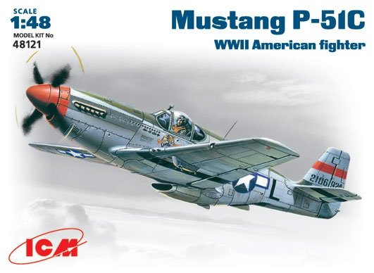 ICM 48121 Mustang P-51C WWII American fighter 1/48