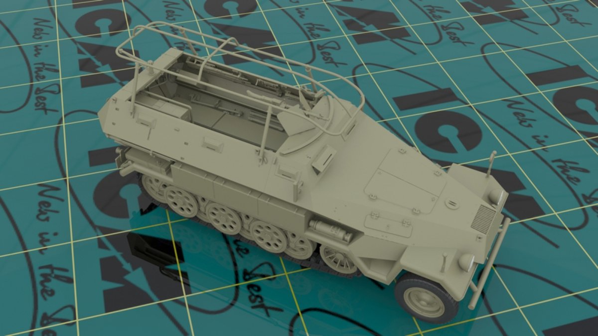 ICM 35102 Sd.Kfz.251/6 Ausf.A, WWII German Armoured Command Vehicle 1/35 – immagine 4
