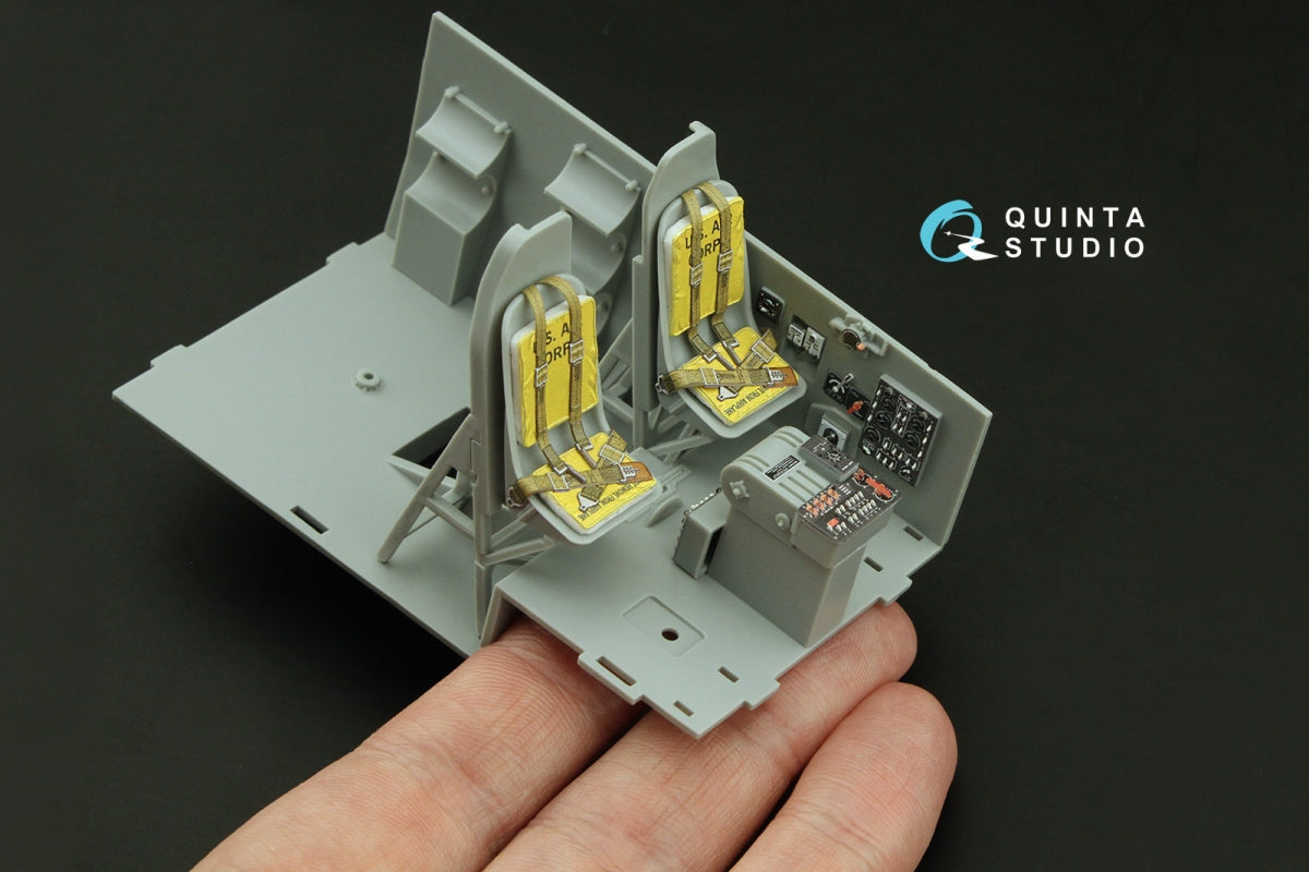 Quinta Studio QD32233 Boeing B-17E/F Pilot&amp;#39;s cockpit. 3D-Printed coloured Interior on decal paper (HK models) 1/32 – imagen 10