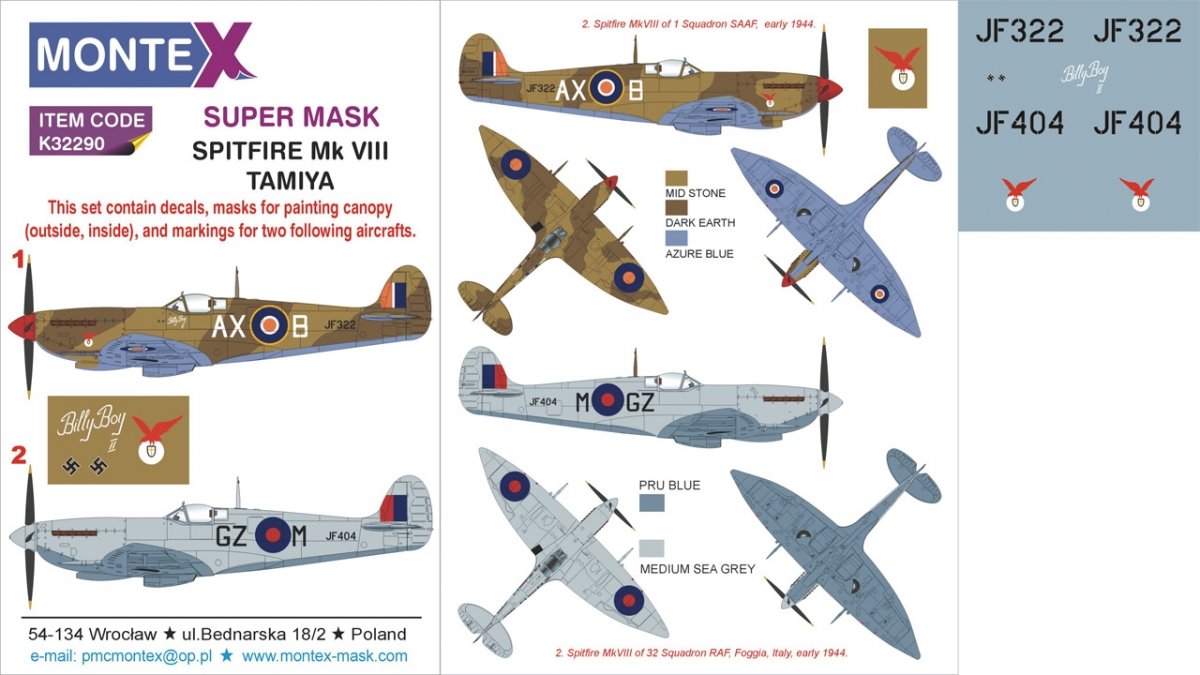 Montex K32290 Spitfire VIII 1/32