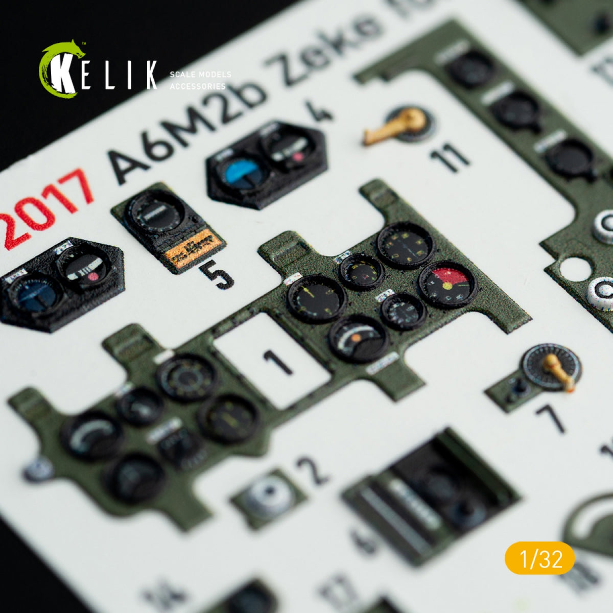 KELIK K32017 A6M2B ZEKE - INTERIOR 3D DECAL FOR TAMIYA KIT 1/32 – imagen 4
