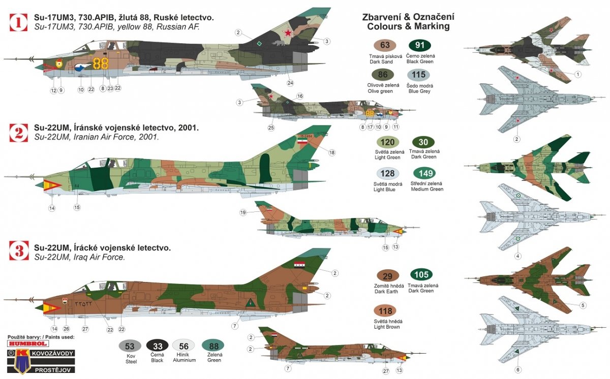 Kovozavody Prostejov KPM0208 Su-17UM3/Su-22UM 1/72 – Bild 2