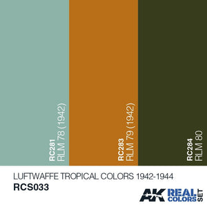 AK Interactive RCS033 LUFTWAFFE COULEURS TROPICALES 1942-1944 3 x 10 ml – image 2