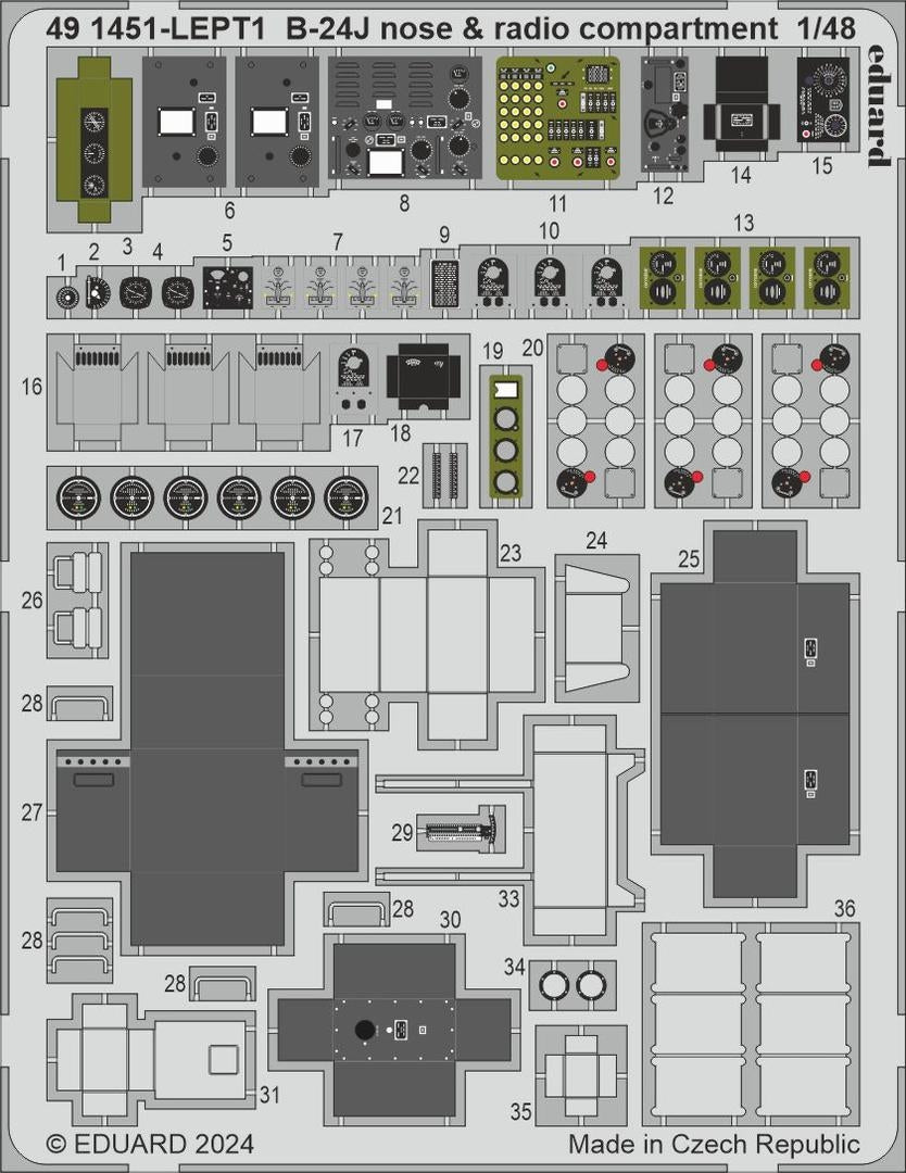 Eduard BIG49423 B-24J PART I HOBBY BOSS 1/48 – imagen 3