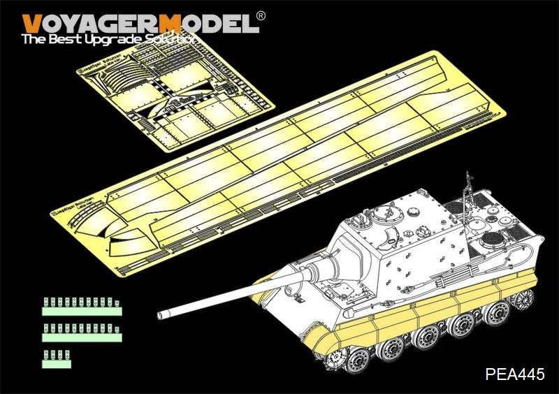 Voyager modèle PEA445 WWII allemand Sd.Kfz.186 Panzerjäger "Jagdtiger" Schurzen Version tardive (pour TAKOM 8001) 1/35