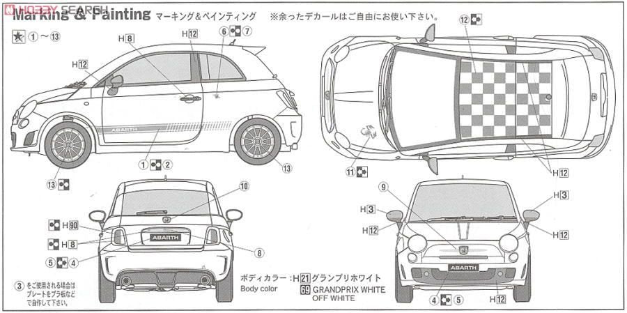 Fujimi 123837 Abarth 500 Esseesse 1/24 – Bild 6
