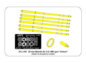 Aber 35L-105 20 mm Barrels for U.S. M61 gun Vulcan 1/35 – immagine 10