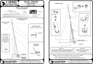 Master SM-350-100 R.M.S. Titanic (Olympic, Britannic) – zestaw masztów 1/350 – zdjęcie 3