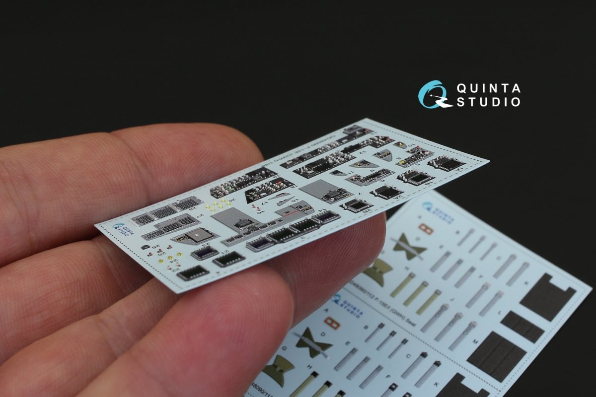 Quinta Studio QD48090 F-15E 3D-Printed &amp;amp; coloured Interior on decal paper (for GWH kit) 1/48 – imagen 4
