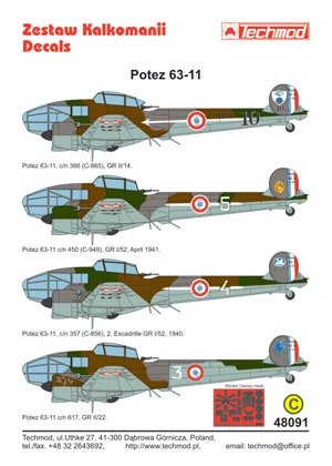 Techmod 48091 - Potez 63-11 1/48 – Bild 2