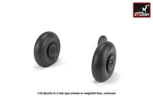 Armory Models AW32016 Iljushin IL-2 Bark late type wheels w/ weighted tyres 1/32 – immagine 3
