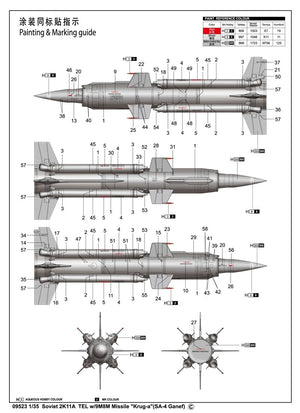Trumpeter 09523 Soviet 2K11A TEL w/9M8M Missile Krug-a SA-4 Ganef 1/35 – immagine 4