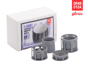 Gloria GR48012A F-16CJ F110-GE Exhaust Nozzle &amp;amp; Afterburner OPEN TAMIYA 1/48 – Bild 6