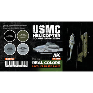 AK Interactive RCS118 USMC Helicopter Colors 1970s-today 4x17ml – immagine 2