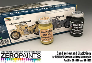 Zero Paints ZP-1426YELLOW BMW R75 German Military Motorcycle Sand Yellow 60ml – Bild 2