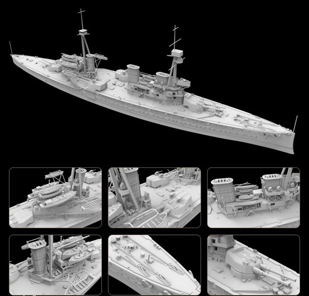 Flyhawk FH1311S HMS Invincible 1914 Deluxe Edition 1/700 – imagen 4