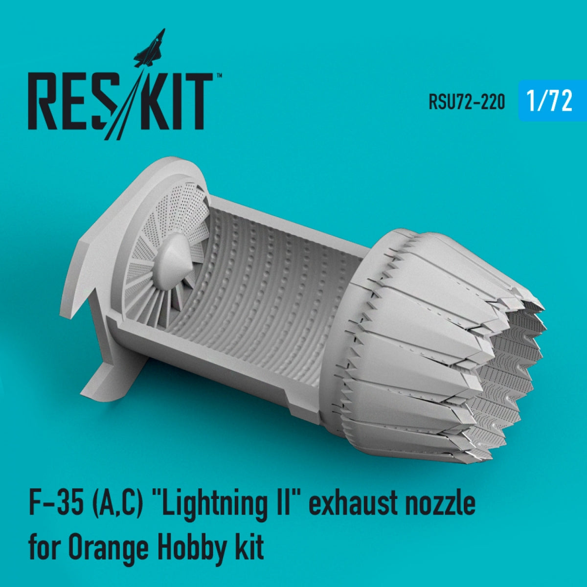 RESKIT RSU72-0220 F-35 (A,C) « LIGHTNING II » TUYÈRE D&amp;#39;ÉCHAPPEMENT POUR MAQUETTE ORANGE 1/72 – image 2