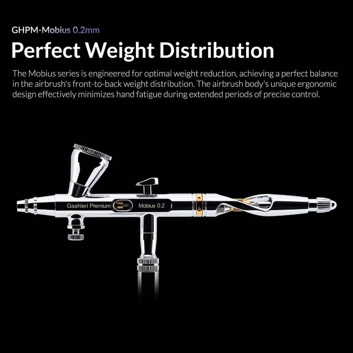 Gaahleri 40850 Premium Series GHPM-Mobius 0,2 mm Airbrush
