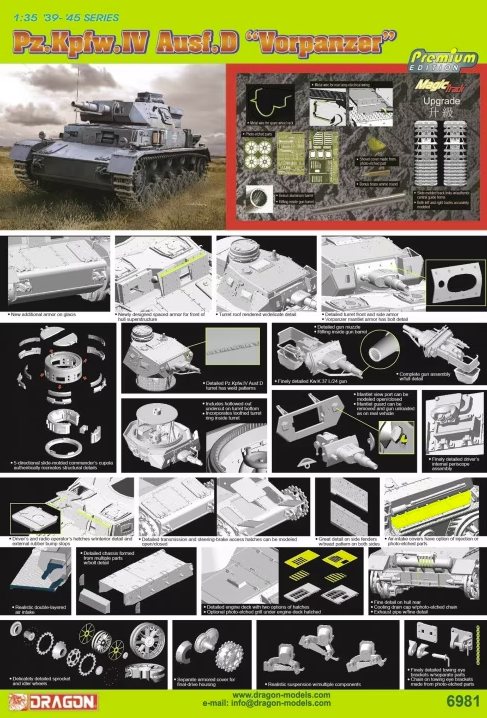 Dragon 6981 Pz.Kpfw.IV Ausf.D Vorpanzer (Premium Edition) 1/35 – imagen 2