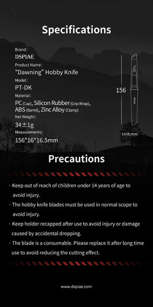 DSPIAE PT-DK Precision Hobby Knife / Precyyjny nóż modelarski – immagine 9