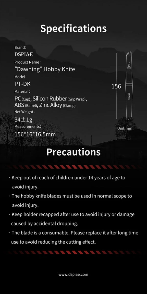 DSPIAE PT-DK Precision Hobby Knife / Precyyjny nóż modelarski – immagine 9