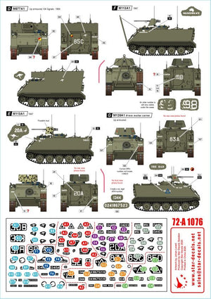 Star Decals 72-A1076 Australia in Vietnam # 2. Aussie M113 APCs. M113A1, M125A1 and M577 1/72 – imagen 2