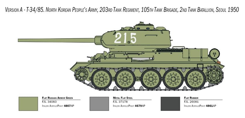 Italeri 6585 T-34/85 Korean War 1/35 – Bild 3