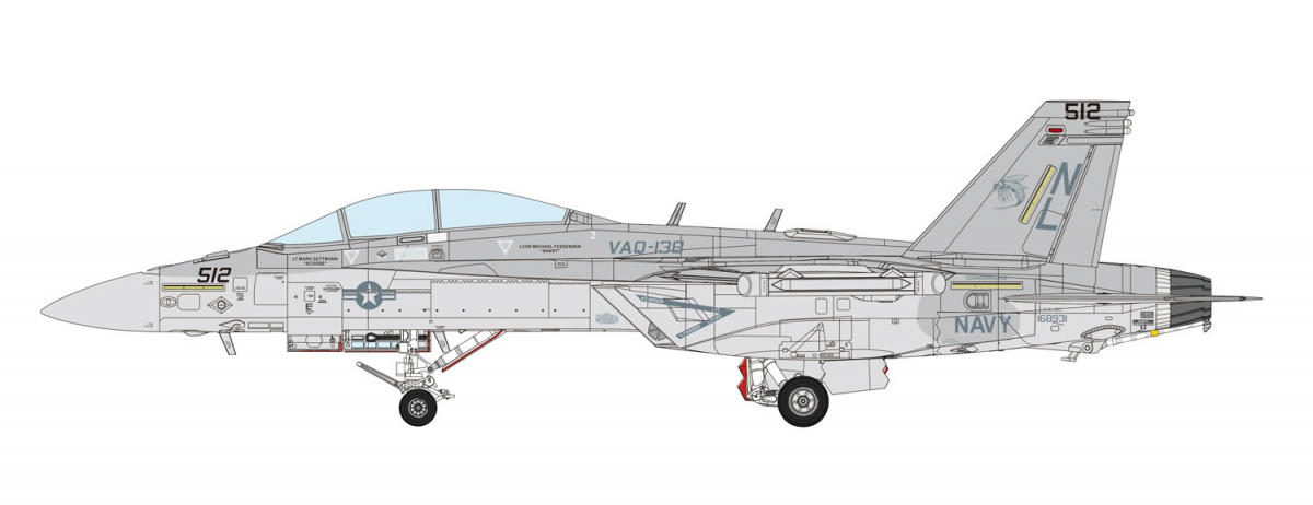 Meng LS-019 Boeing EA-18G Growler Electronic Attack Aircraft Yellow Jackets 1/48 – imagen 14