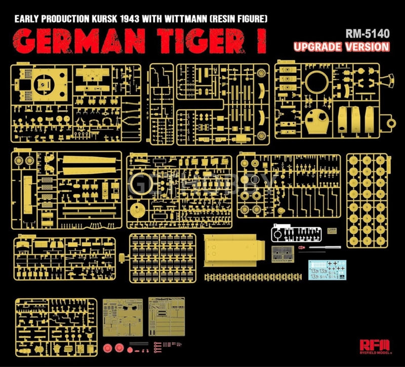 Rye Field Model 5140 Tiger I Early Production Wittmann Kursk 1943 Upgrade Version 1/35 – imagen 2