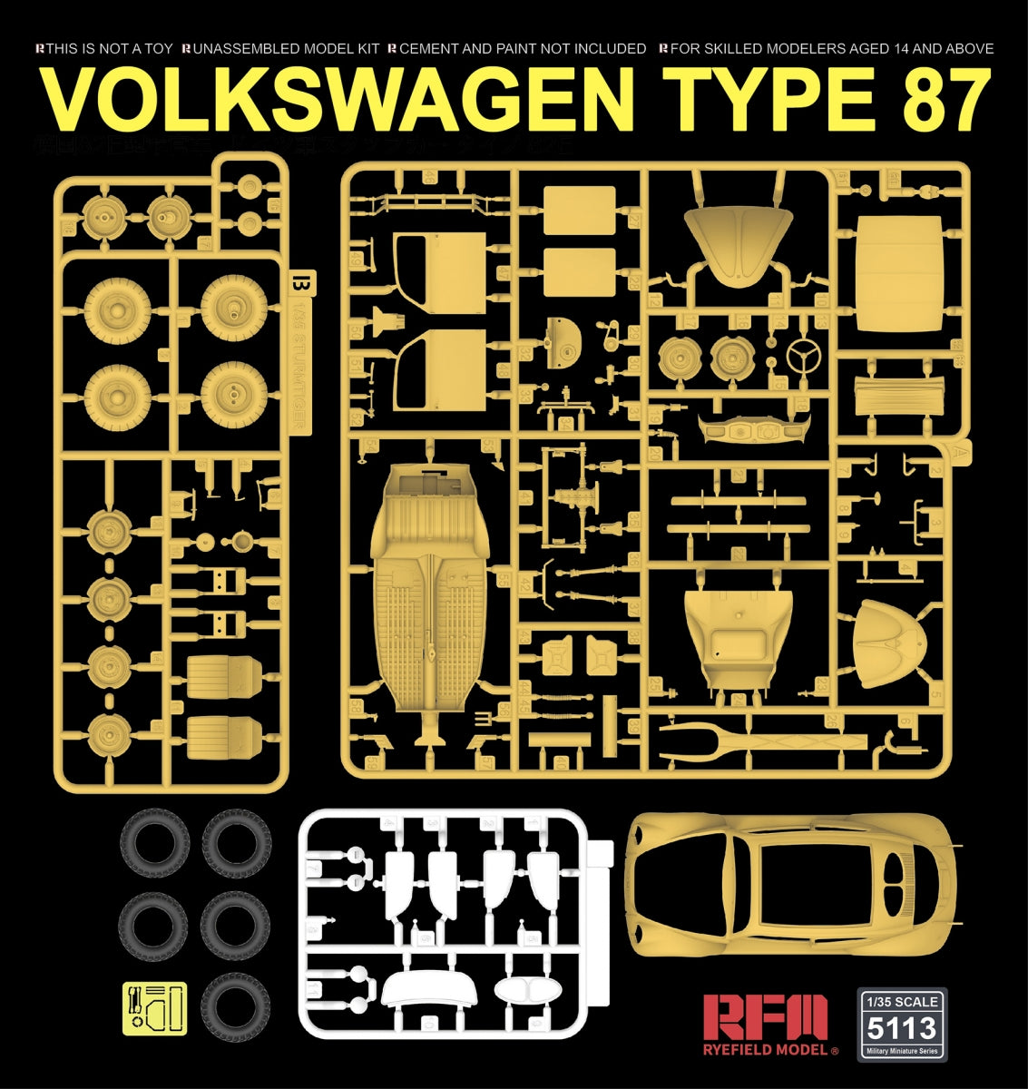 Rye Field Model 5113 Volkswagen Type 87 w/full interior 1/35 – image 4