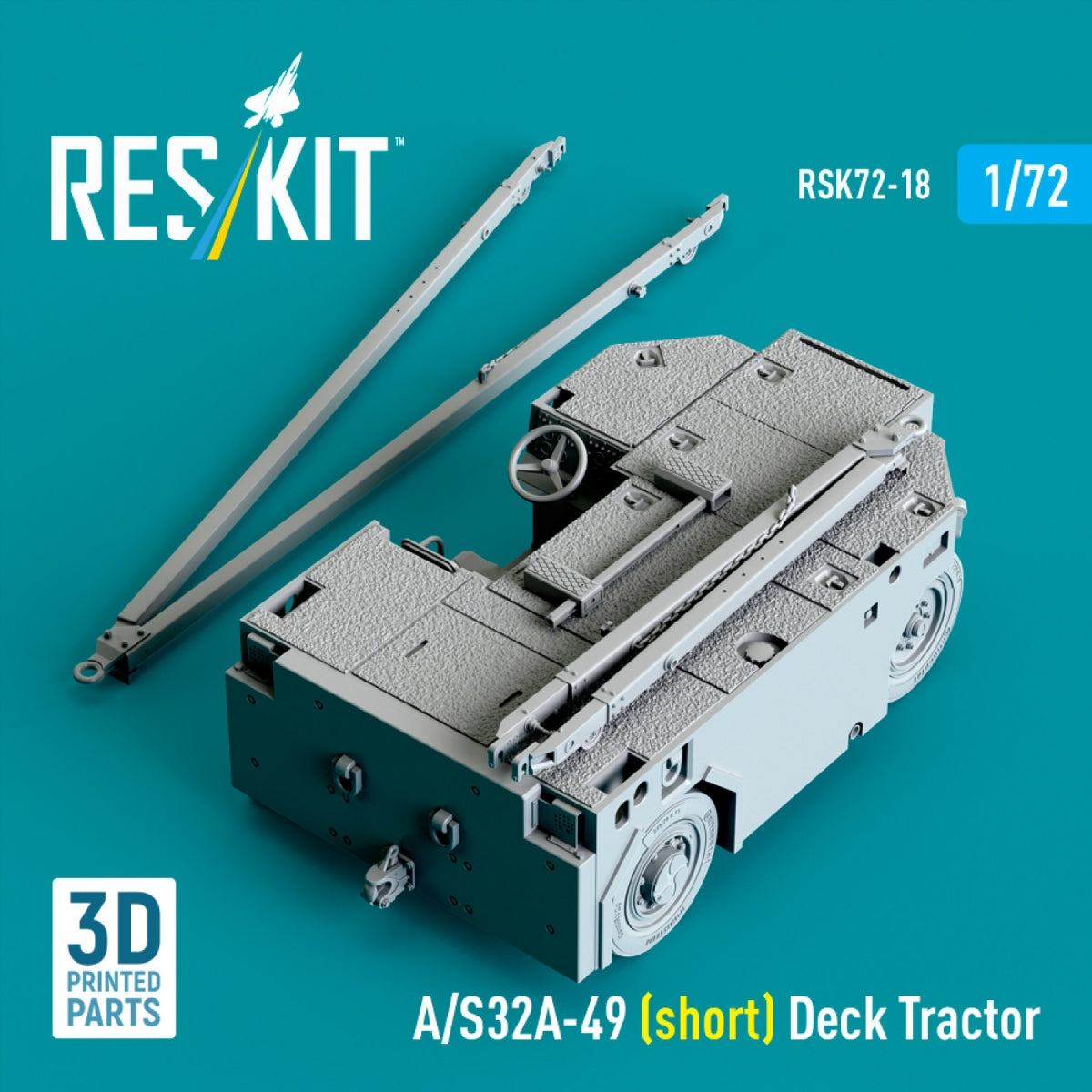 RESKIT RSK72-0018 A/S32A-49 (short) Deck Tractor (3D Printed model kit) 1/72 – immagine 2