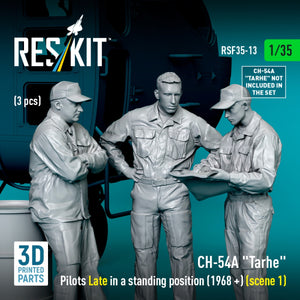 RESKIT RSF35-0013 Pilotes de CH-54A « Tarhe » en position debout (1968 +) (scène 1) (3 pièces) (Impression 3D) 1/35 – image 4