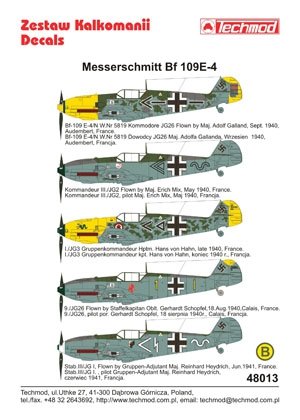 Techmod 48013 - Messerschmitt Bf 109E-4 1/48 – Bild 2