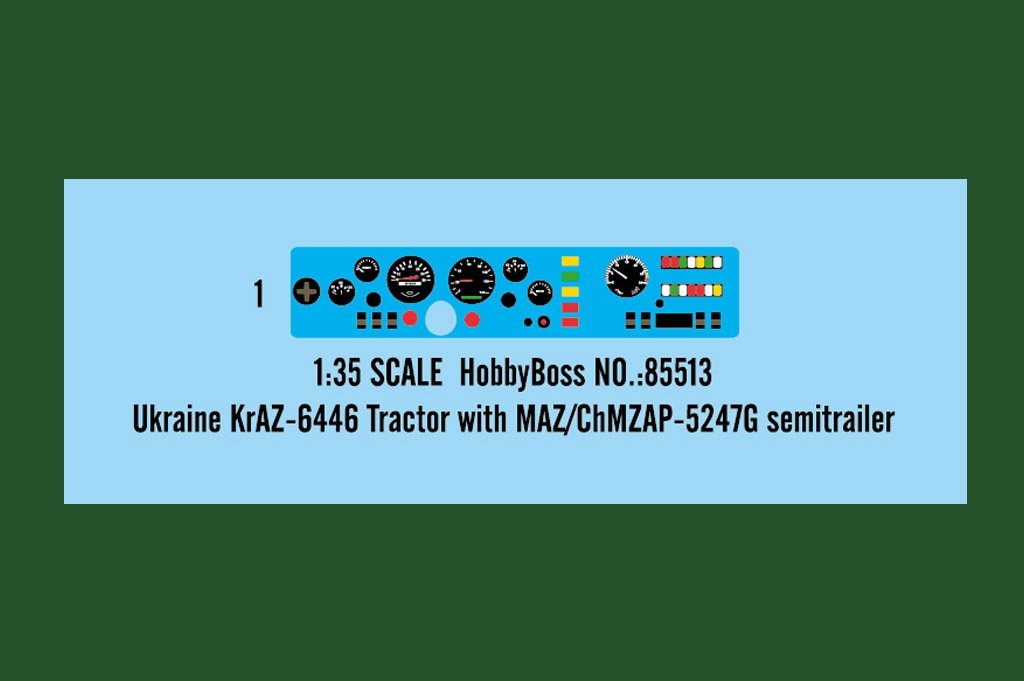 Hobby Boss 85513 Ukraine KrAZ-6446 Tractor with MAZ/ChMZAP-5247G semitrailer 1/35 – zdjęcie 4