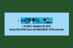 Hobby Boss 85513 Ukraine KrAZ-6446 Tractor with MAZ/ChMZAP-5247G semitrailer 1/35 – zdjęcie 4