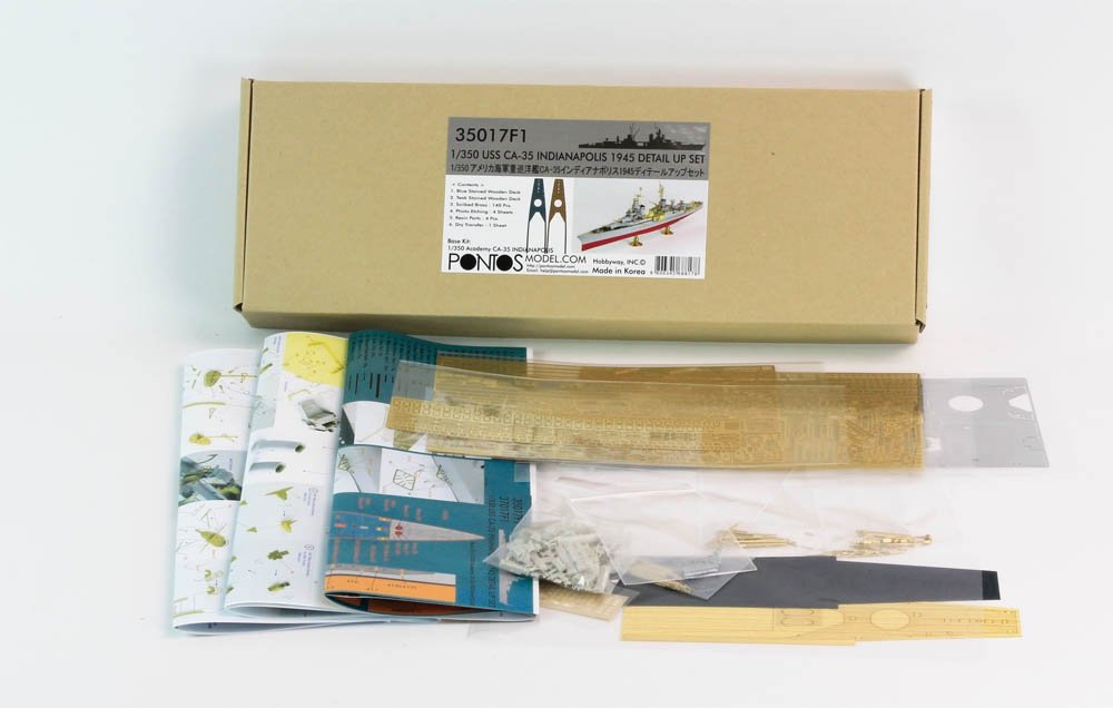 Pontos 35017F1 USS CA-35 Indianapolis 1945 Detail Up Set 1/350 – imagen 2