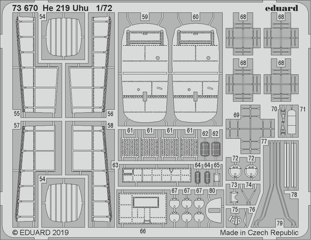 Eduard 73670 He 219 Uhu 1/72 DRAGON – zdjęcie 2