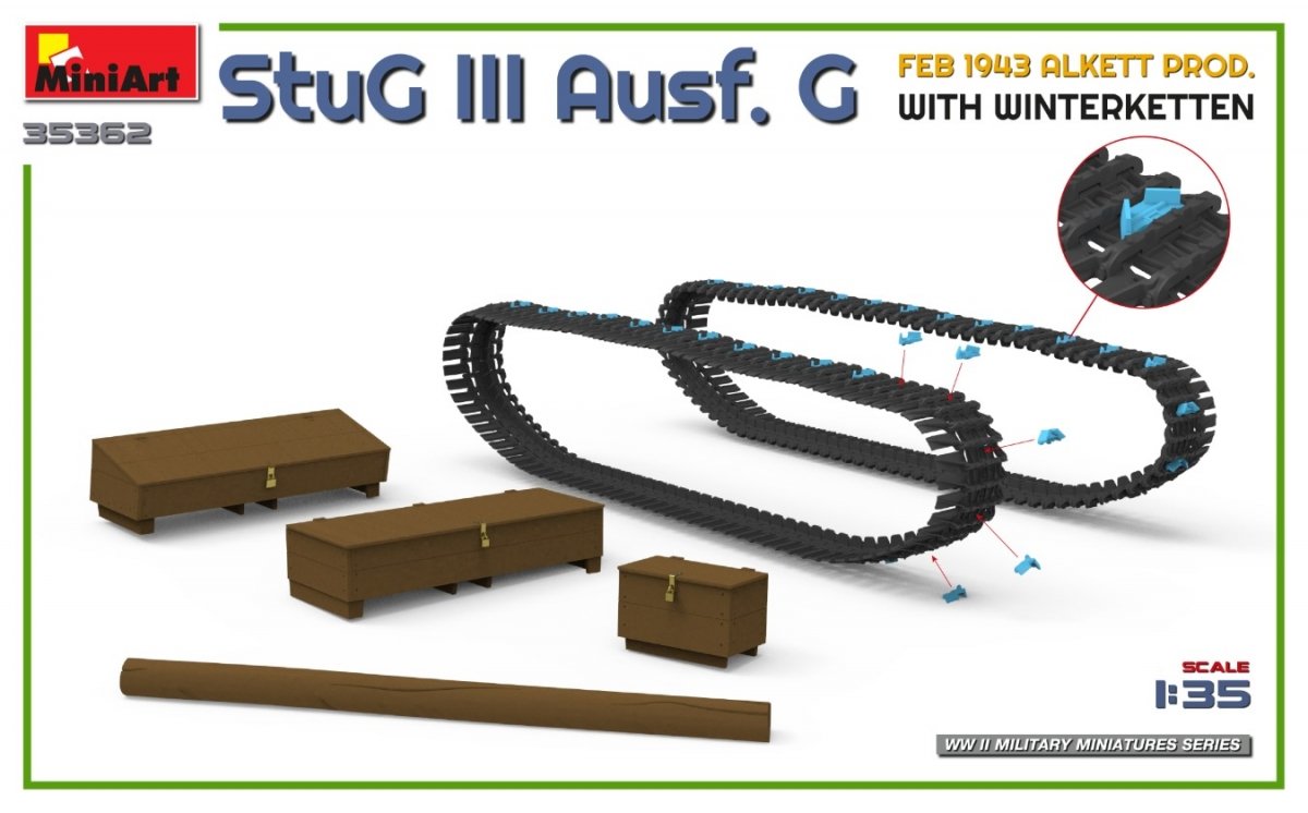 Mini Art 35362 StuG III Ausf. G FEB 1943 ALKETT PROD. WITH WINTERKETTEN 1/35 – zdjęcie 7
