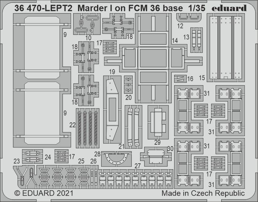 Eduard 36470 Marder I on FCM 36 base ICM 1/35 – imagen 2