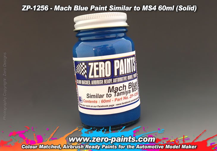Peinture Zero Paints ZP-1256 Bleu Mach (Similaire à la Tamiya MS4) 60 ml