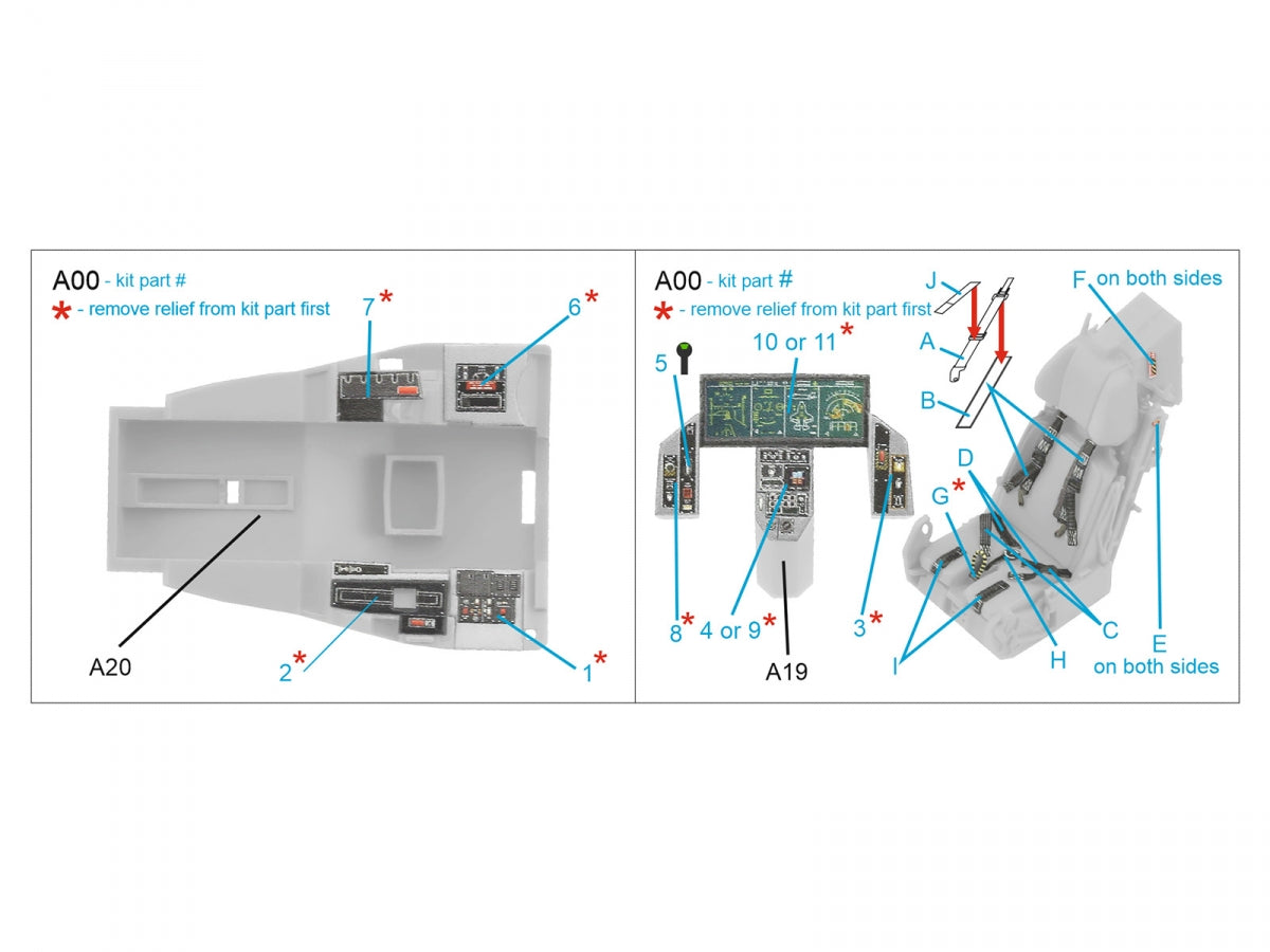 Intérieur imprimé en 3D et coloré sur papier décalcomanie Quinta Studio QD48288 F-35A (Tamiya) 1/48 – image 2