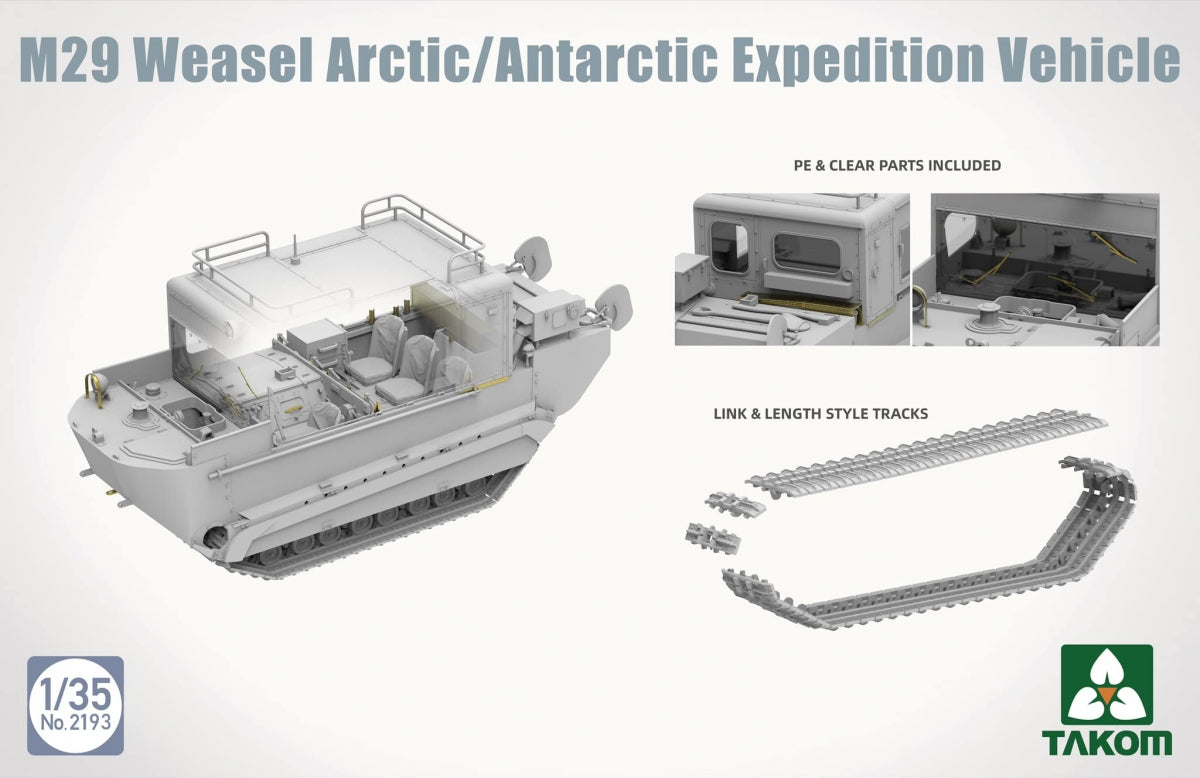 Takom 2193 M29 Weasel Arctic/Antarctic Expedition Vehicle 1/35 – immagine 3