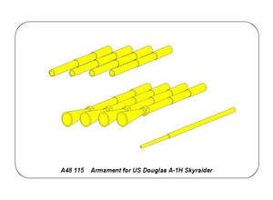 Aber A48115 Zestaw uzbrojenia do amerykańskiego samolotu Douglas A-1H Skyraider 1/48 – imagen 6