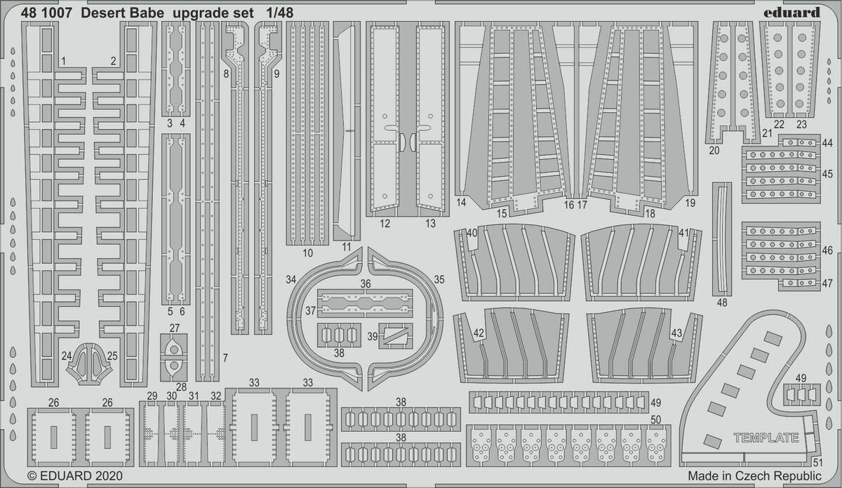 Kit d&amp;#39;amélioration Eduard 481007 Desert Babe pour EDUARD 1/48