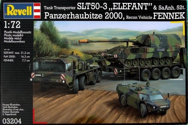 Revell 03204 SLT50-3 Elefant mit Sa.Anh.52t &amp;amp; PzH2000 &amp;amp; Fennek 1/72