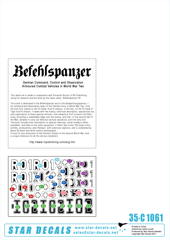 Star Decals 35-C1061 Befehlspanzer # 5 1/35 – immagine 2