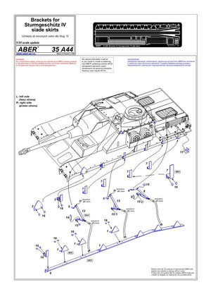 Aber 35A044 Uchwyty do bocznych osłon dla Stug-a IV 1/35 – immagine 4