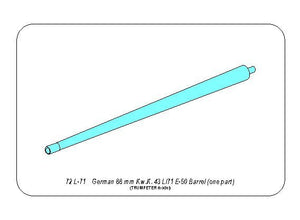 Aber 72L-71 Germ.88 mm Kw.K. 43 L/71 E-50 Barrel (one part) 1/72 – imagen 8