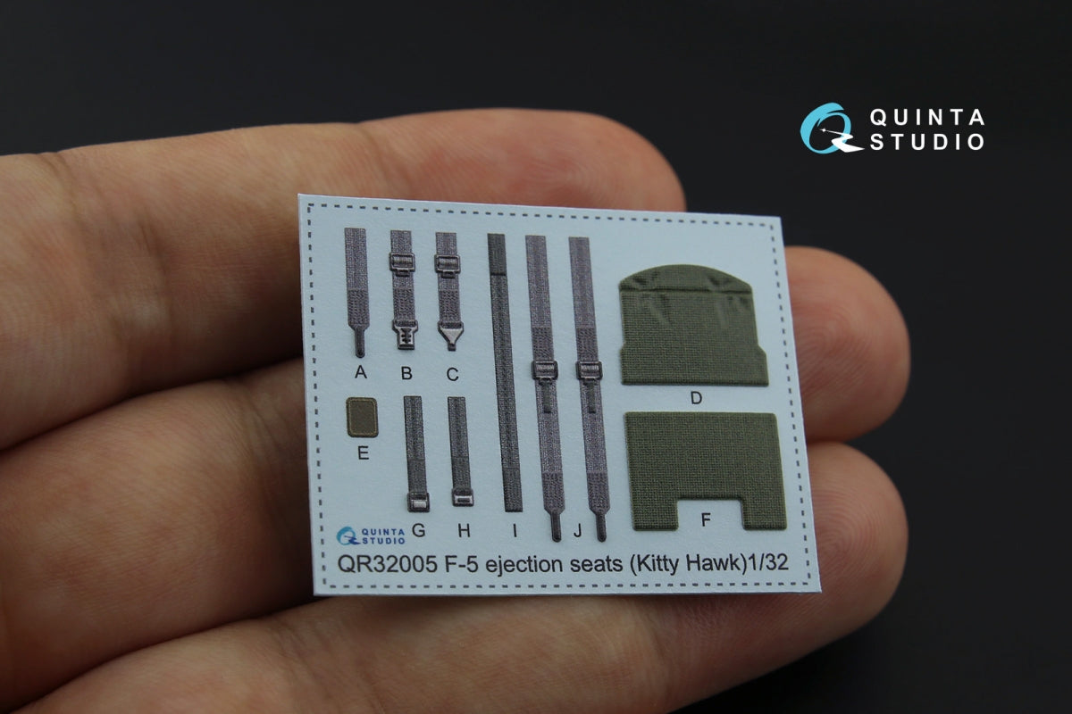 Quinta Studio QD32081 F-5F 3D-Printed coloured Interior on decal paper (for KittyHawk kit) 1/32 – immagine 5